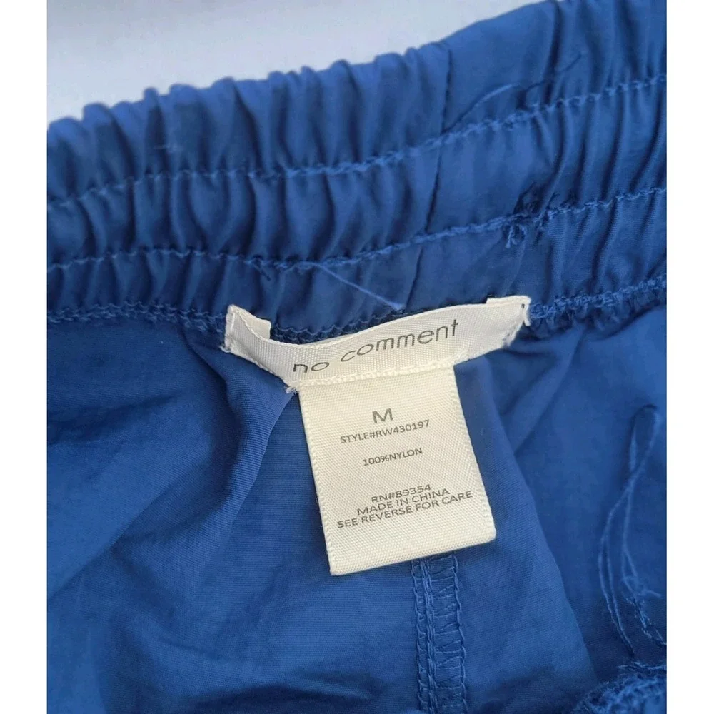 no comment Elastic Waist Stripe men's track pants‎ Blue And White Size M